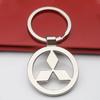 Emblema do Logotipo da Chave de Metal Mitsubishi Para Carro Xpander Galant Lancer 9/10 Space Star Delica Ralliart Pajero Grandis ASX Prata Fixação