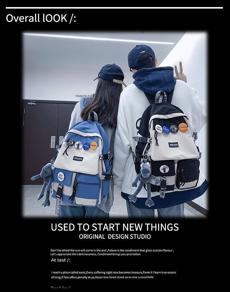Large Capacity Unisex Backpack for Students: Ideal for High School, College, and Travel