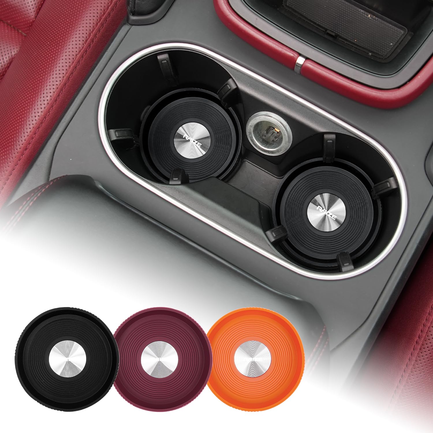 RAIZE Exclusive Car Coaster, 3D Round Cup Mat for Card rise чёрный