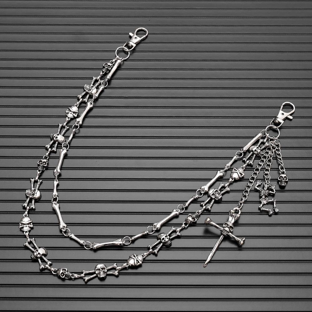 European and American Skull Pants Chain High-end Hip-hop Trend Dark Punk Style Waist Chain Accessories