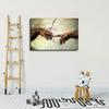 YjanzP Michelangelo Buonarroti - Hand of God Poster Wall Art Canvas Painting Posters and Prints Wall Art Pictures for Living Room Bedroom Background