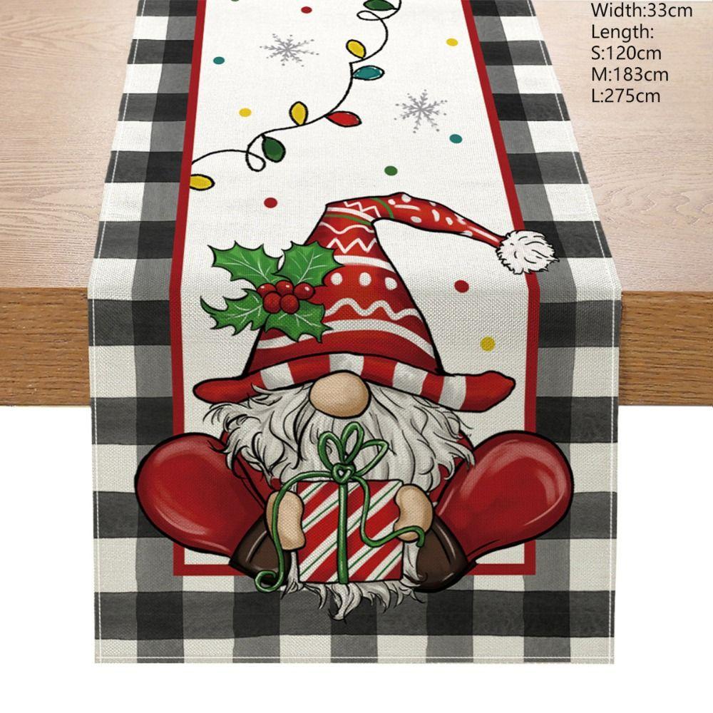 Rechteckige Weihnachts-Tischflagge Schneemann-Druck Tischdecke Weihnachts-Tischläufer Küche