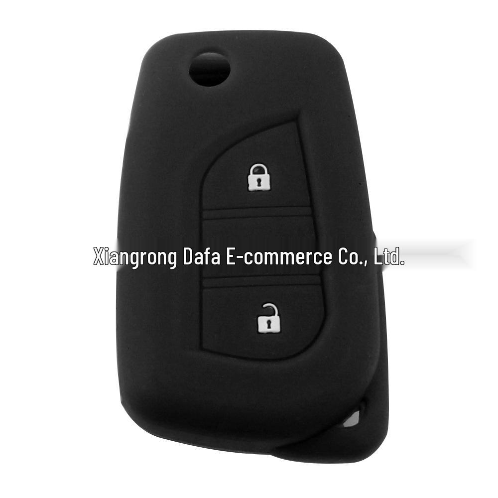 Silicone Key Pouch for Toyota Fortuner, Innova, Hilux, RAV4, Corolla (2-Button)