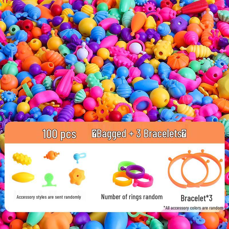 Детский набор для бисероплетения своими руками: Беспроводные бусины-защелки для ожерелий и браслетов