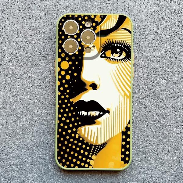 Art Painting Portrait Close-up Phone Case For iPhone 16 13 11 12 14 15 Pro Max Mini XR XS X 15 14 7 8 Plus SE2 Back Cover Funda
