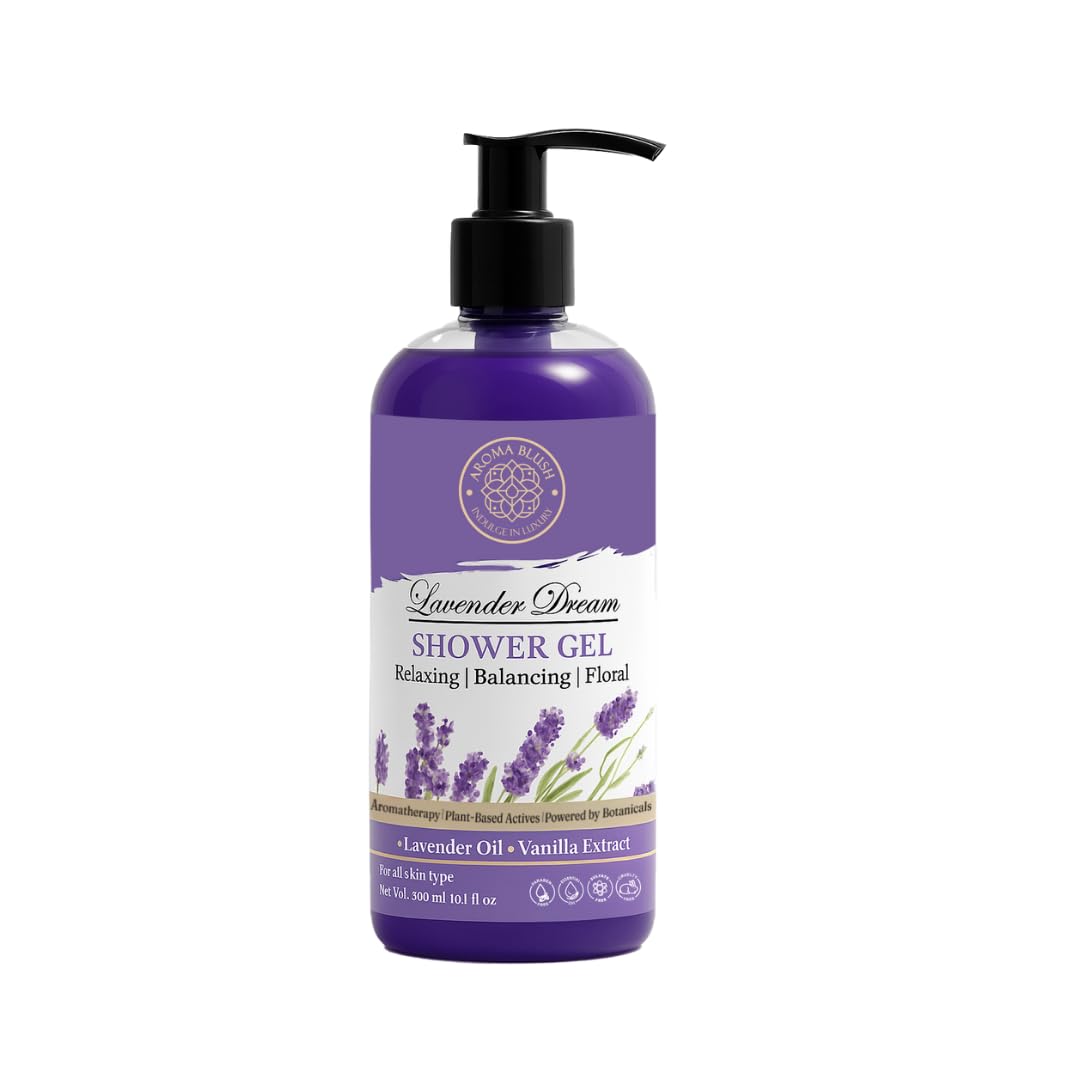 Aromablush - Lavender Dream Shower Gel | Calming Lavender, Vanilla & Vitamin E | Deep Hydration | Relaxing Scent, Sulfate-Free, Paraben-Free | Soothi