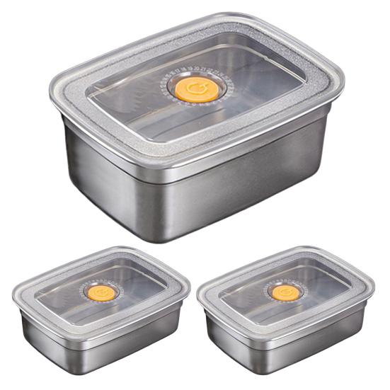 Stainless Steel Food Box with Leak-Proof Lids Stackable Metal Snack Box Refrigerator Dishwasher Safe Bento Box