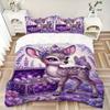 Fantasy Deer Lavender Garden Print 3Pcs Bedding Setduvet Cover With 2 Bedropillowcase Home Birthday Gift