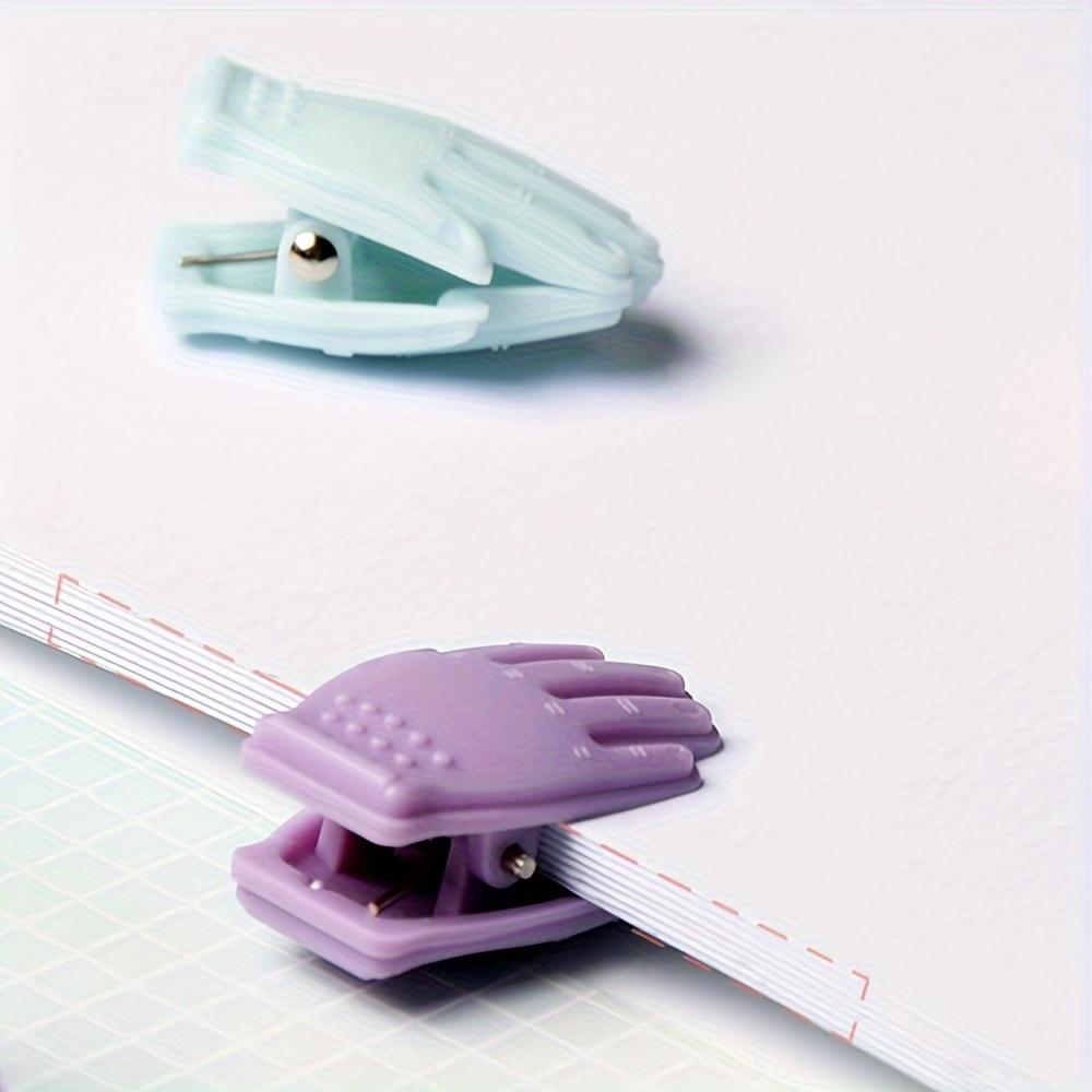 1pc Macaroon Mini Palm Shaped Clip, Portable Cartoon Style Storage Clamp, Cute & Efficient Document Grip, Plastic Ticket Holder For Home & Office Use