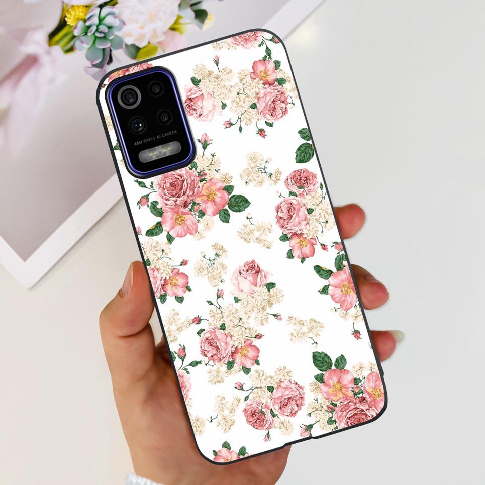 Para LG K52 2020 / LG Q52 2020 Funda Trasera Calavera Dragón Estilo Genial Dibujos Animados Carcasas Parachoques Bumper de Silicona Suave Negro Para LG K22 2020