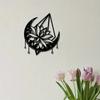 Metal Lotus Wall Sculpture Cut Out Design Minimalist Art All Season Home Decor Weather Resistant Metal Artwork