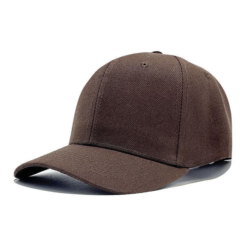 Solid color hardtop baseball cap acrylic hat hot selling versatile cap sun hat printing