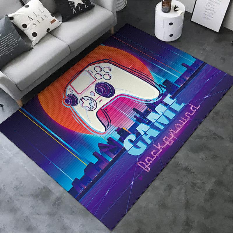 3D Cartoon Gamer Game Controller Area Rug,Carpet Rug for Living Room Bedroom Sofa Doormat Decoration Kid Play Non-slip Floor Mat
