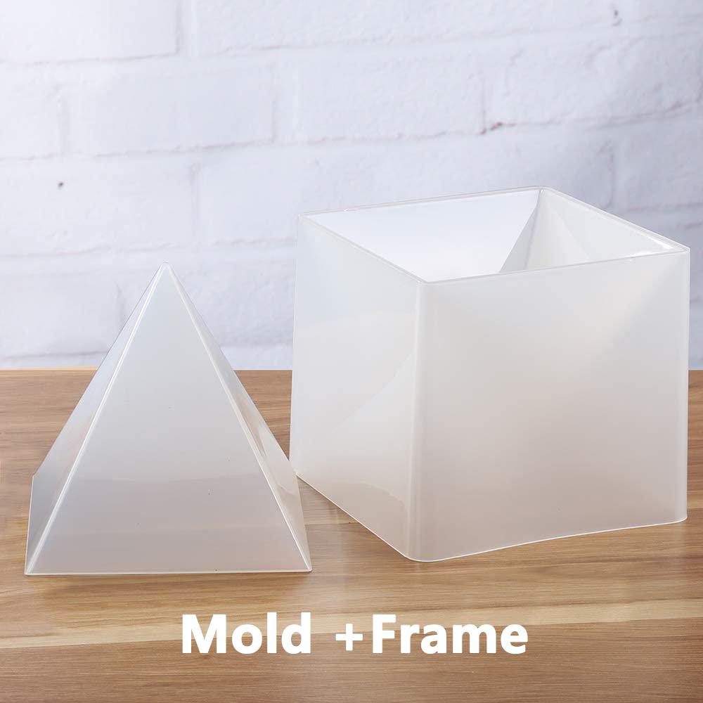 DIY Large Pyramid Resin Mold Casting Silicone Jewelry Molds Making Tree of Life Orgonite Pyramid Mold