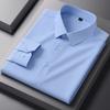 New Anti-Wrinkle Mens Plaid Stripe Shirts Autumn Spring Long Sleeve Thin Non-ironing Smooth Business Daily Social Man Clothing