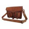 18 In Goat Leather Messenger Bag Laptop Satchel Office College Shoulder Bags