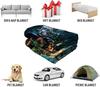 Hd Printed Throw Cute Dogs, Cute Animals Blanket, Flannel Thin Blanket. Use For Sofa,Beds,Living Rooms,Travel Picnic Blanket