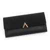 Ladies Pu Wallet Long Style Card Organizer With Snap Button For Daily Carry