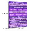Gwisml Execution Quotes Wall Art,Purple pirational Canvas Frame Paintings For Office Home Workplace Wall Art Decor