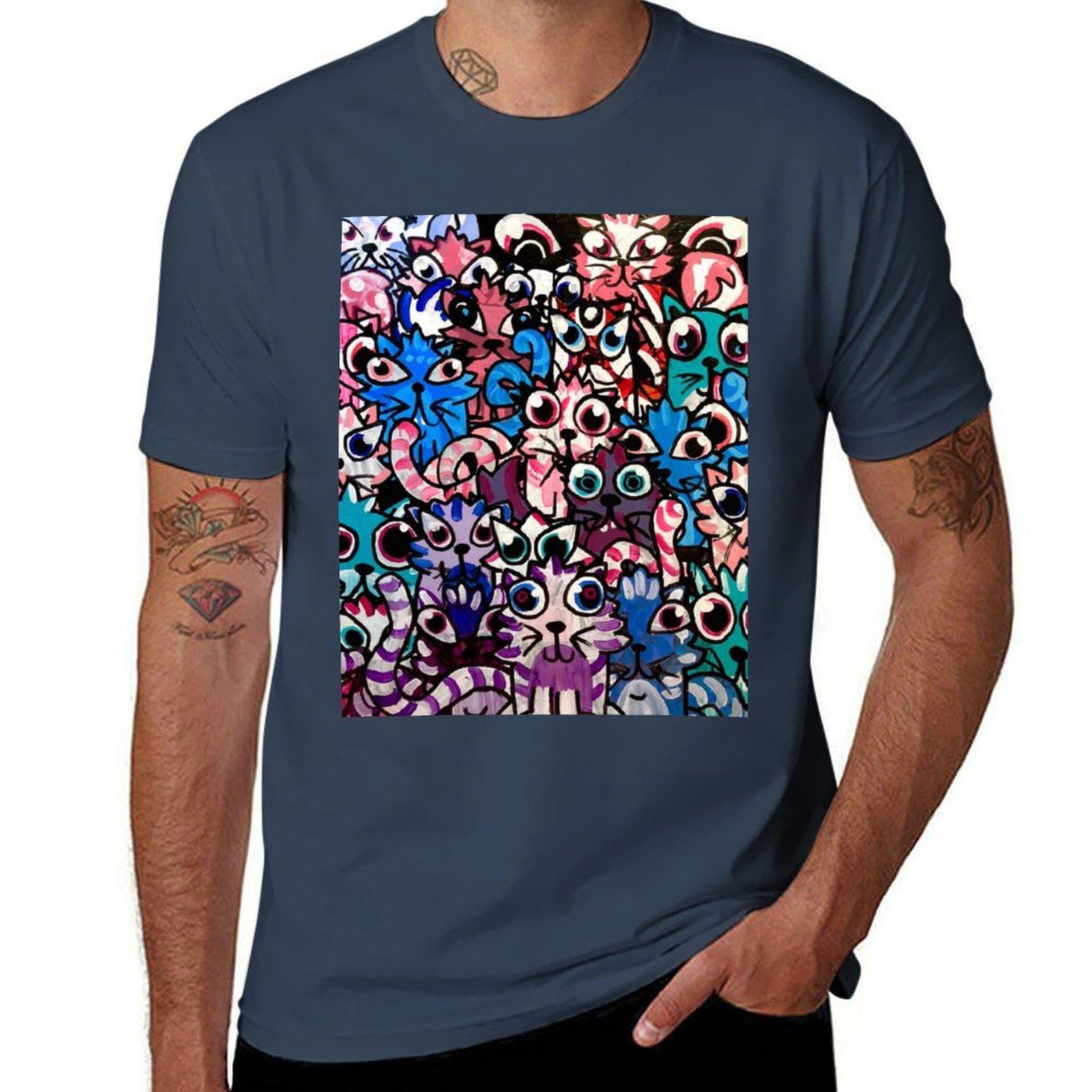 Crypto Kittys Gone Wild Tshirt Big And Tall Crew Neck Tee S