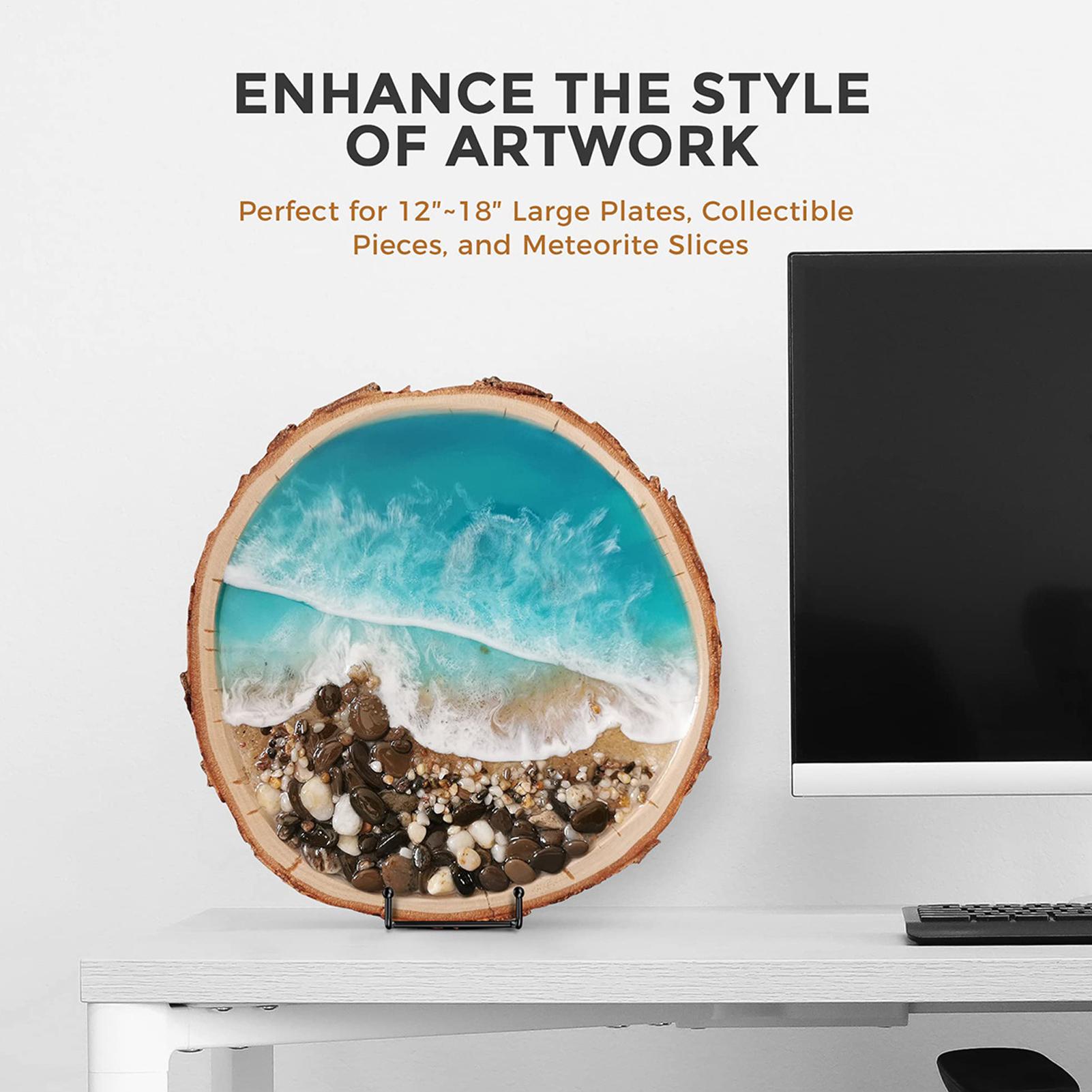 

Iron Art MagazineDisplay Stand Dish Rack Plate Bowl Picture Frame Photo Book Pedestal Holder Artistic Work Home Office CN
