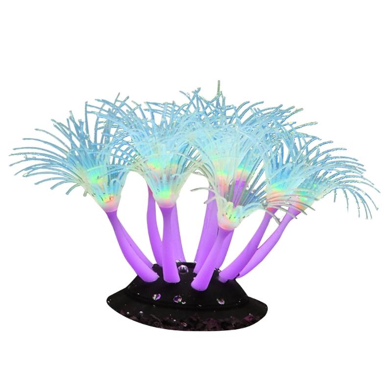 Realistic Coral Silicone Simulation Aquarium Ornaments False Water Plant Fish Aquarium Plant Aquarium Supplies X3UC
