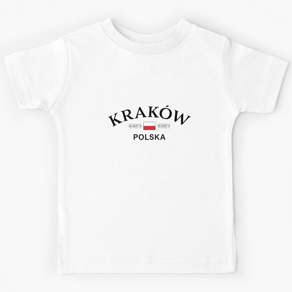 Krakow Polska (Cracow Poland) Polish Coordinates Kids T-Shirt 110