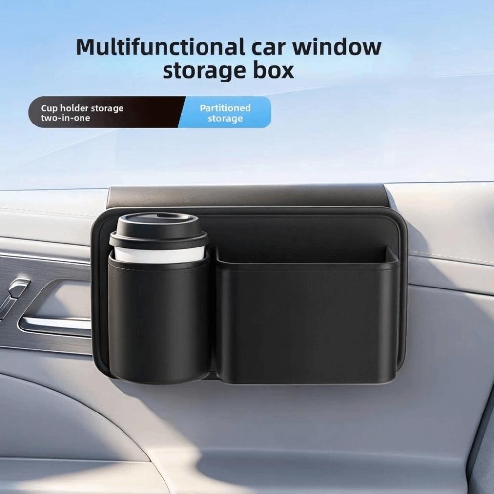 Multifunctional Car Window Cup Holder Waterproof Vehicle Side Door Organizer Car Window