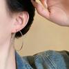 High-end Large Hoop Earrings with Extremely Thin Ear Wires, Elegant Ear Ornaments