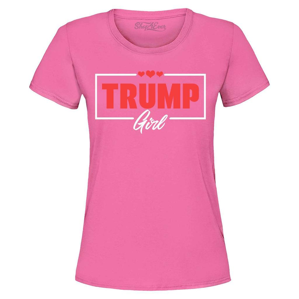 Trump Girl Hearts Women's T-Shirt Valentine's Day Shirt