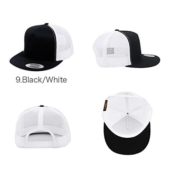 FLEXFIT Flexfit Mesh Cap for Men and YUPOONG YP CLASSICS TRUCKER MESH Black and White Women, CAP, [Used]