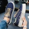 Men’s Blue Sports Shoes Casual Canvas Shoes Street Style Sneakers Students Over Sized Black Skateboard Shoes