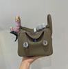 Bags 2024: New Women's Genuine Leather Lindy One-Shoulder Handbag & Crossbody Pillow Bag