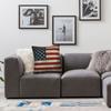 Us Flag Vintage Square Pillowcase Polyester Linen Velvet Printed Zip Decorative Bed Cushion Case 45X45
