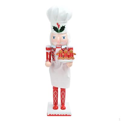 Christmas Nutcracker Figurine Decoration Wood Doll Desktop Ornament Wooden