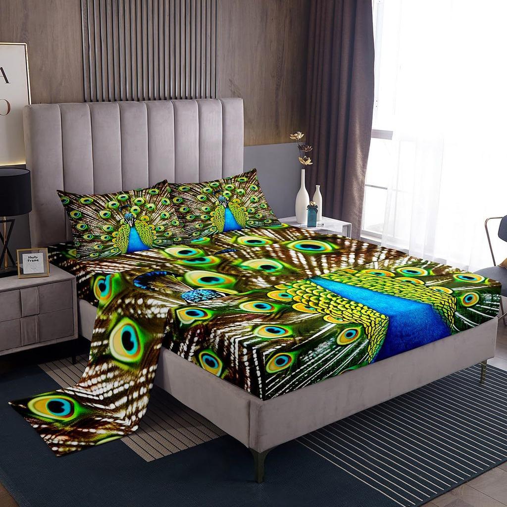 Sports Baseball Pattern Sheet Four-piece Bedding Set Bedroom Room Dormitory Bedding Decoration