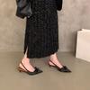 Niche Shallow Mouth Stiletto Sandals 2025 Spring and Summer New French Temperament Elegant Bow Pointed High Heels Women's Shoes