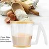 Creative Cup Flour Sifter Strainer Plastic Fine Sugar Powder Flour Sieve Filter with Lid Kitchen Baking Pastry Tools