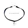 Vintage allgleiches Temperament schwarzes Samtband falscher Perlenanhänger Halsband Halsband Halsbandkette Damen