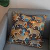 2D Exotic Leopard Head With Geometric Pattern Pillow Cover Pattern Cushion Cover Suitable For Sofa Bedroom Car Pillow Cover