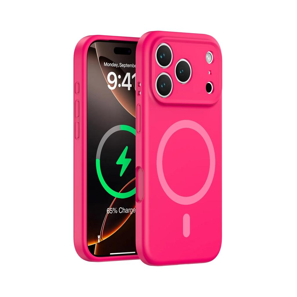 For iPhone 17 Pro Max Wireless Charging for Magsafe Case for iPhone 16 15 14 12 13 Pro Max Plus 17 Air Liquid Silicon Soft Cover