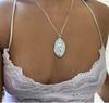 Mother Maria Virgin Mary Pendant Necklace for Women Gold Color Lady Jewelry Cross Trendy Chain Jesus Mom Necklaces