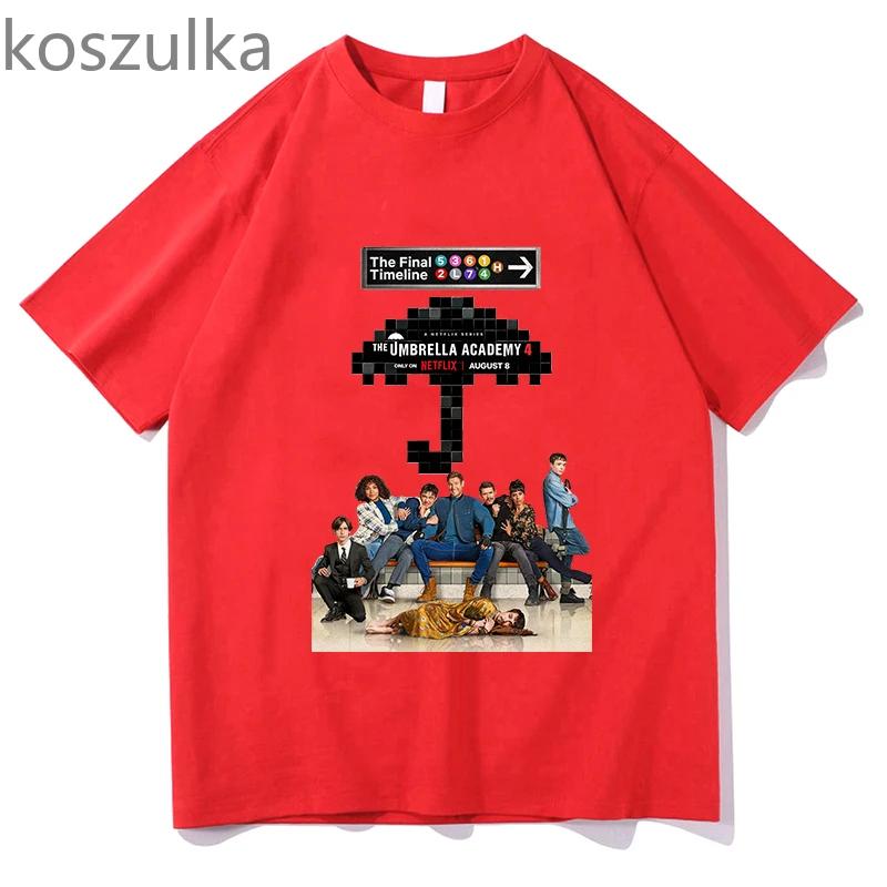 2024 The Umbrella Academy Season 4 O-neck T-shirt Regular Women and Man Oversized Casual Summer Printing Music Fans Gift T-shirt