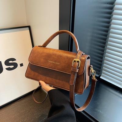 Women High Sense Shoulder Bag Fashionable Hand-held Crossbody Small Square Handbag Practical Texture Purse