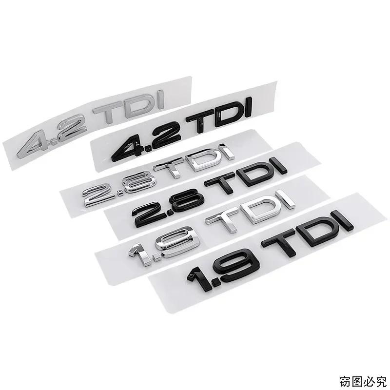 ABS Car Stickers Badge Emblem Tail Decal Styling for Q1 1.9TDI 2.8TDI 4.2TDI Letter A4 A6 A7 A8 S3 S4 S5 S6 Q3 Q5 RS4 Quattro ER3 CFA1