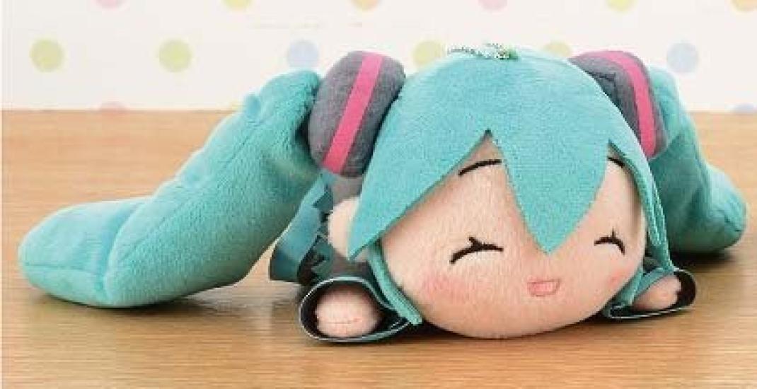 Hatsune Miku Fluffy Lying Down Plush Toy Smiling Ver.