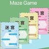 64-Page Leveled Maze Game Book Beginner/Intermediate/Advanced Challenge Kids Concentration Attention Training Educational Toys