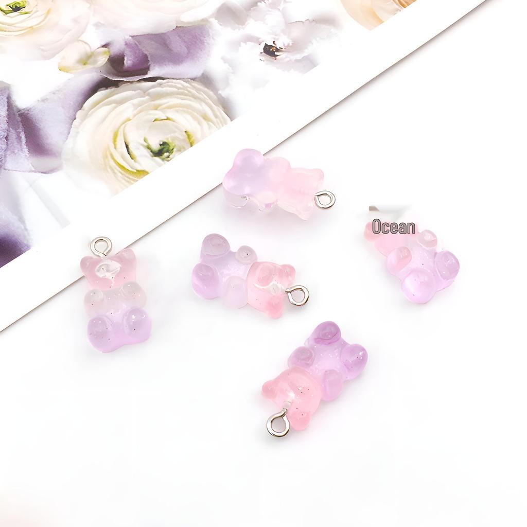 Bear Candy Resin Lollipop Pendant: Mix 32 DIY Jewelry & Toy Accessories Lucky Bag for Kids