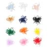 Mehrfarbiger Retro Braut Fascinator Haarschmuck Netz Feder Blume Clip Für Hochzeiten Besondere Anlässe
