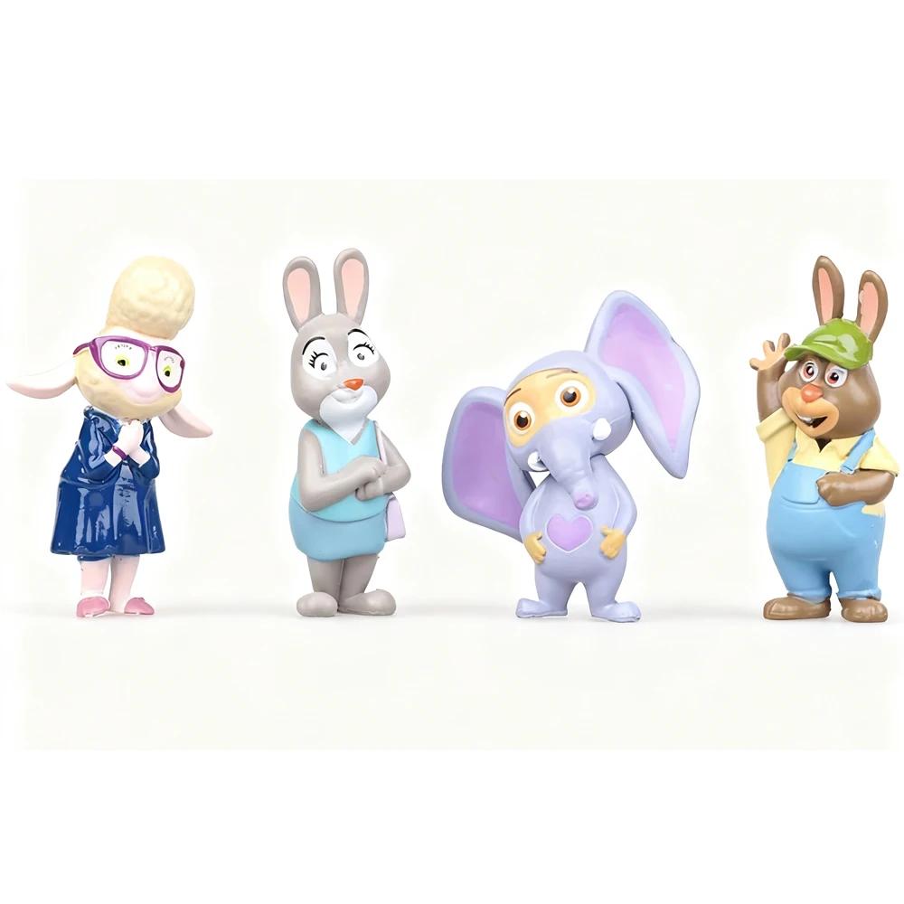 12 Stück/Set Zootopia Tiere Actionfigur Spielzeug Hase Judy Hopps Fuchs Nick Wilde Film Kinder Geschenk Sammlung Figuren NEU Beweglich Gelenkig Maßstab